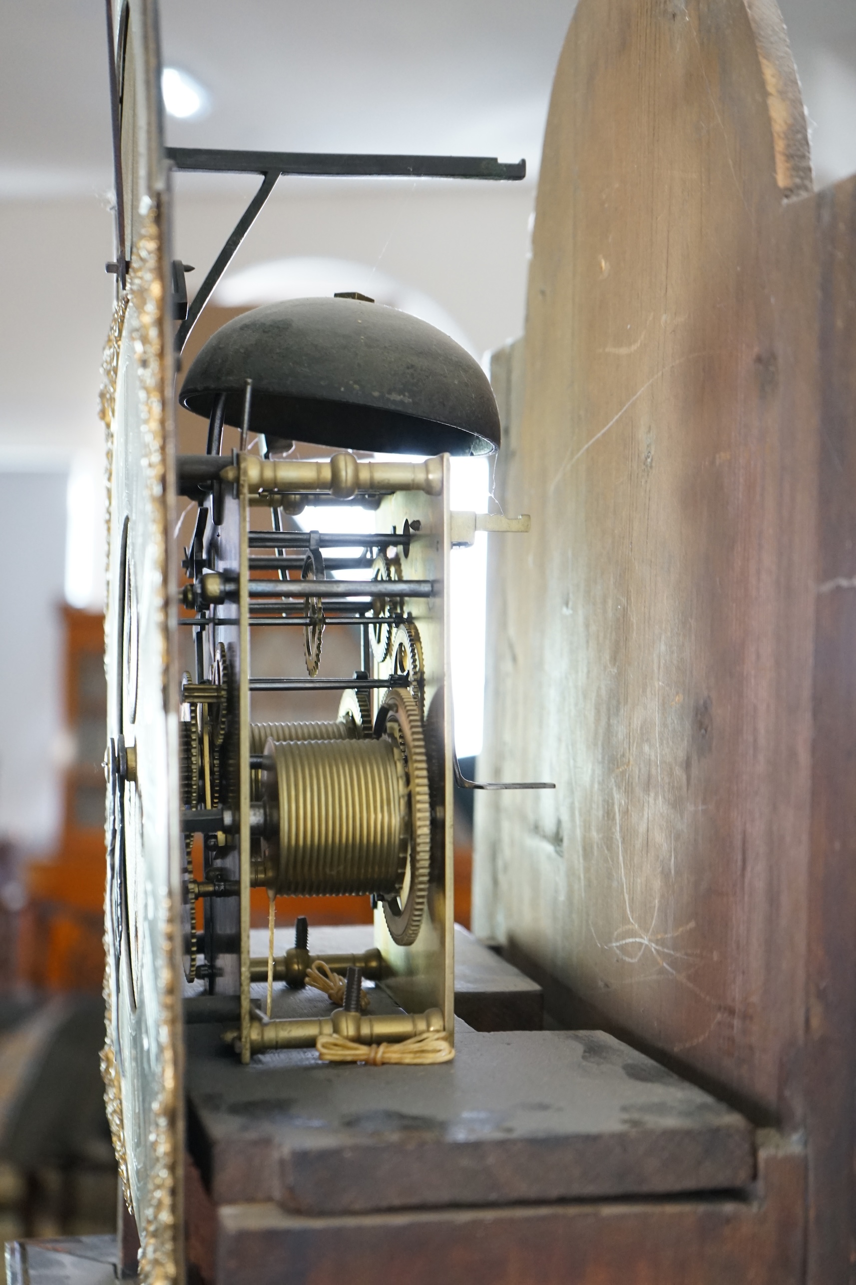 Windmills of London. A George III oak cased eight day longcase clock